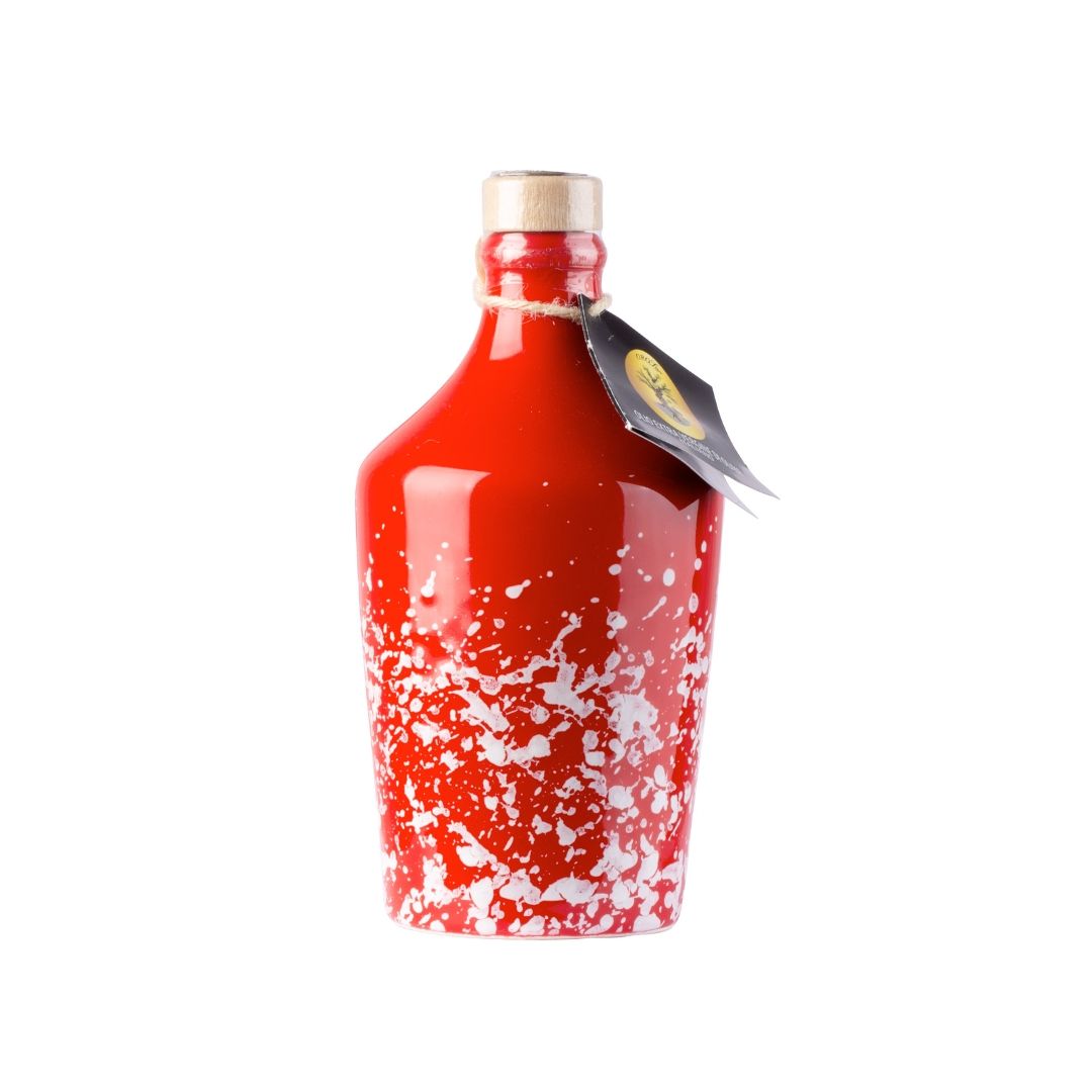 Olio extra vergine di oliva ceramica rossa e bianca 500 ml Oro Lisa 2 f4650bce